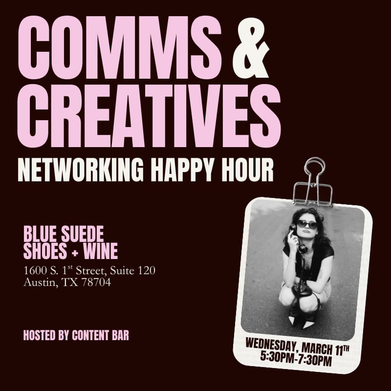 Cover Image for Comms + Creatives Networking Happy Hour