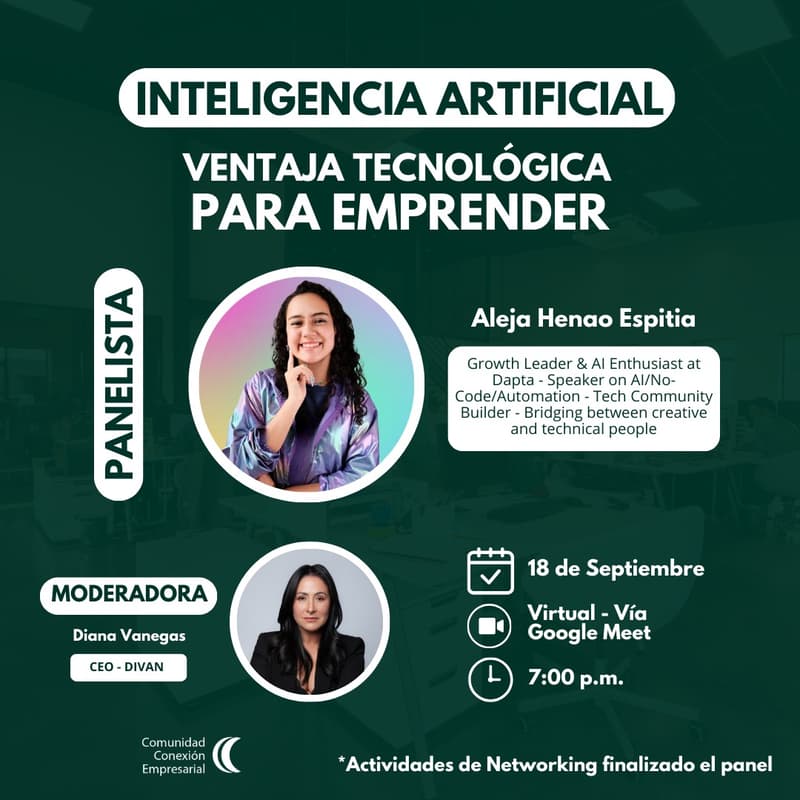 Cover Image for Evento Virtual. Inteligencia Artificial - Ventaja Tecnológica para emprender