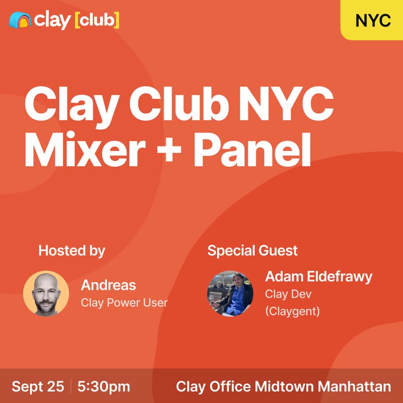 Cover Image for Clay Club NYC – September Mixer + Panel