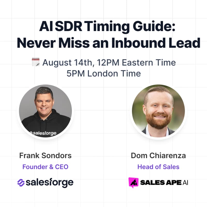 Cover Image for AI SDR Timing Guide: Never Miss an Inbound Lead