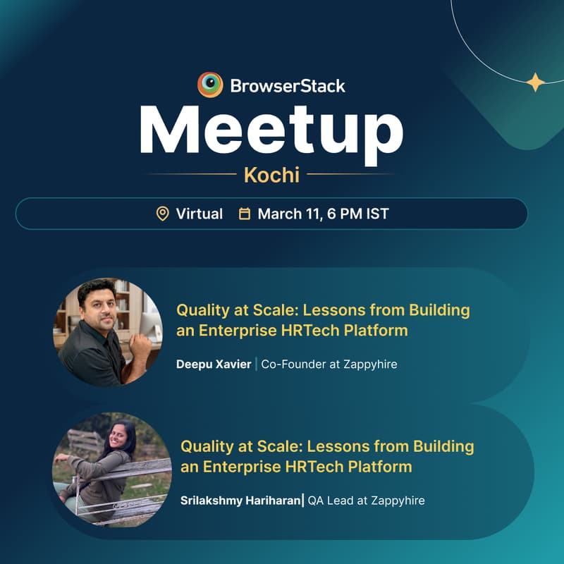 Cover Image for Kochi BrowserStack QA Online Meetup