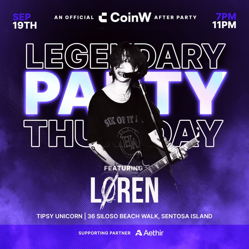 Cover Image for [VIP] — The Legendary Party by CoinW (Featuring Loren)