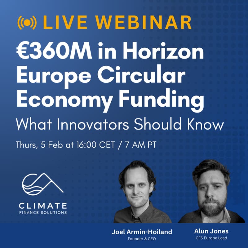 Cover Image for €360M in Horizon Europe Circular Economy Funding: What Innovators Should Know