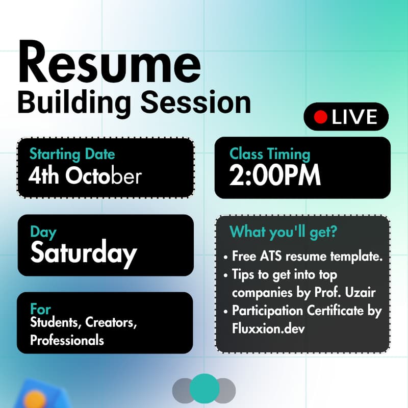 Cover Image for Resume building Session