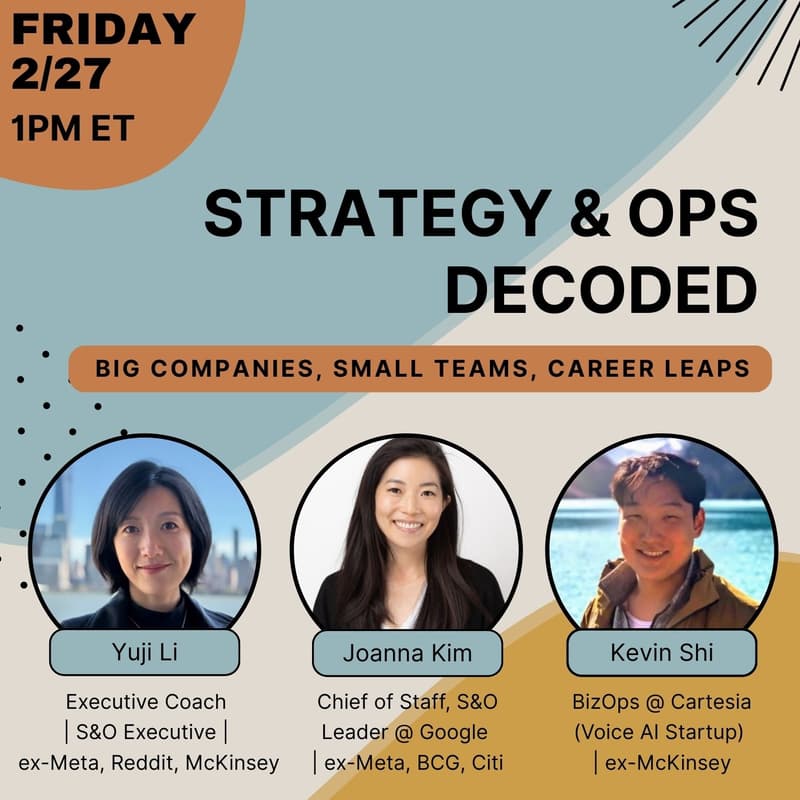 Cover Image for Strategy & Ops Decoded: Big companies, small teams, and career leaps