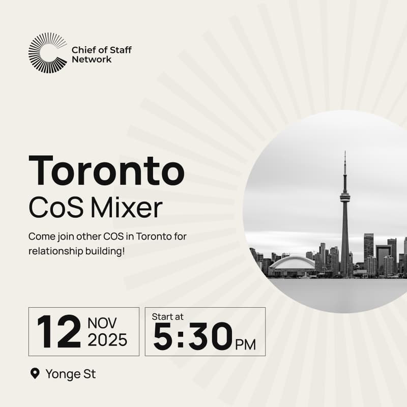 Cover Image for Chief of Staff Toronto Mixer (Nov 12)