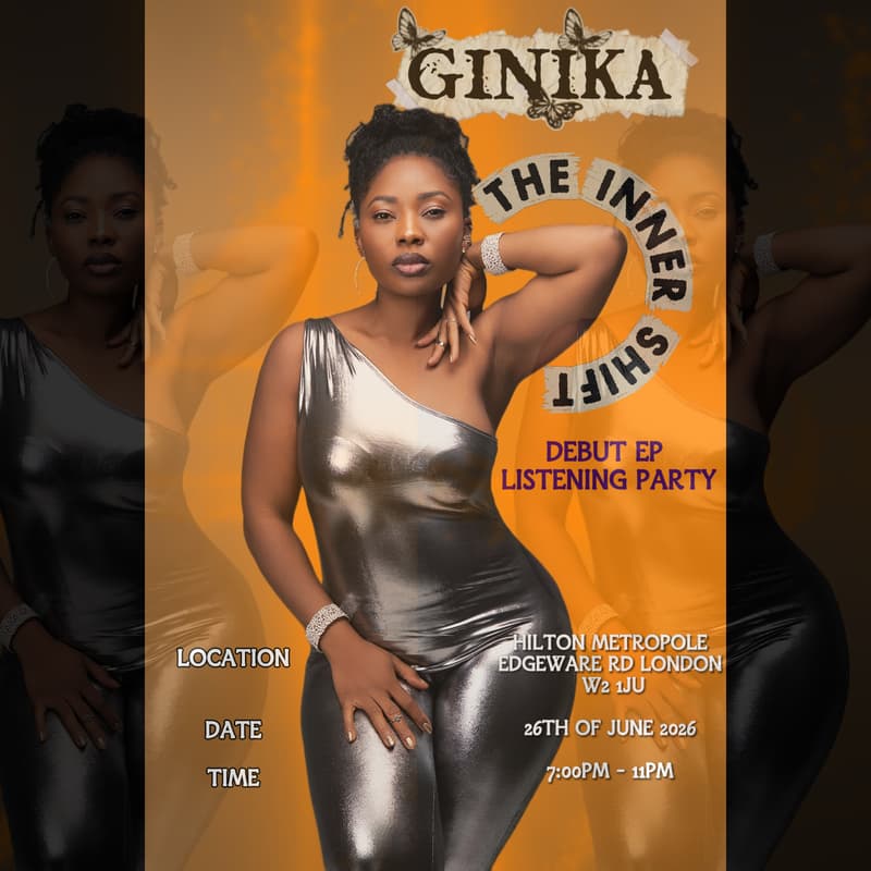Cover Image for GINIKA'S DEBUT EP LISTENING PARTY - THE INNER SHIFT
