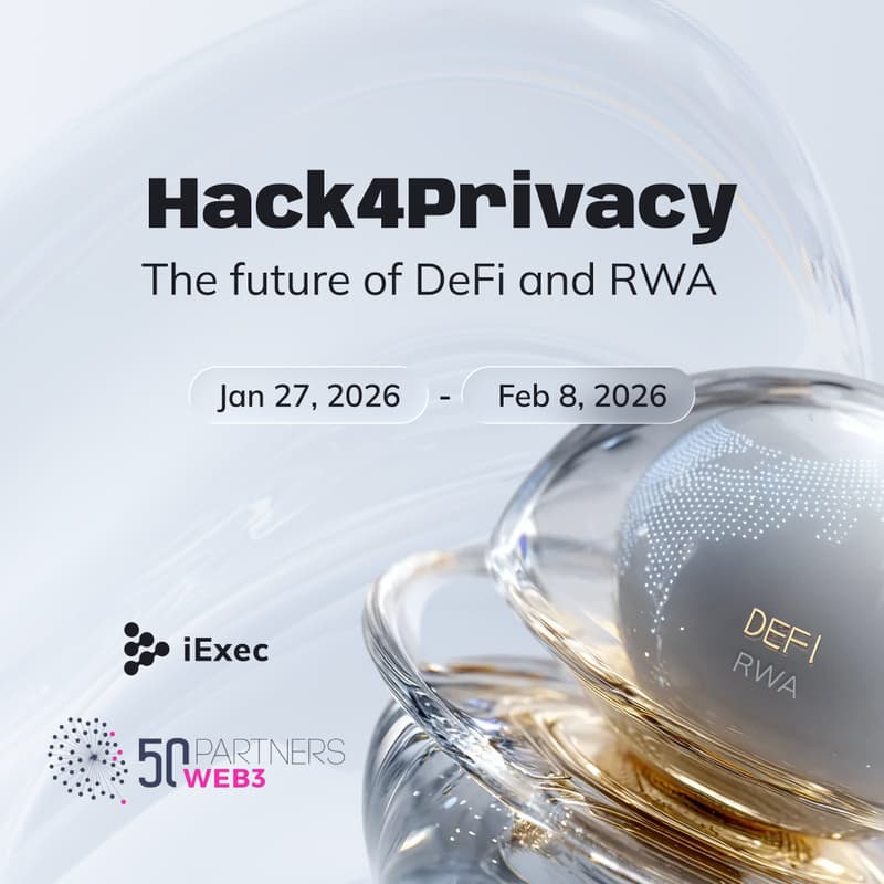 Cover Image for Hack4Privacy by iExec × 50Partners