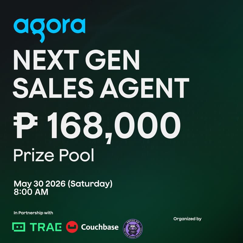Cover Image for Agora Hackathon Philippines 2026 : Build Next Gen AI Sales Agent