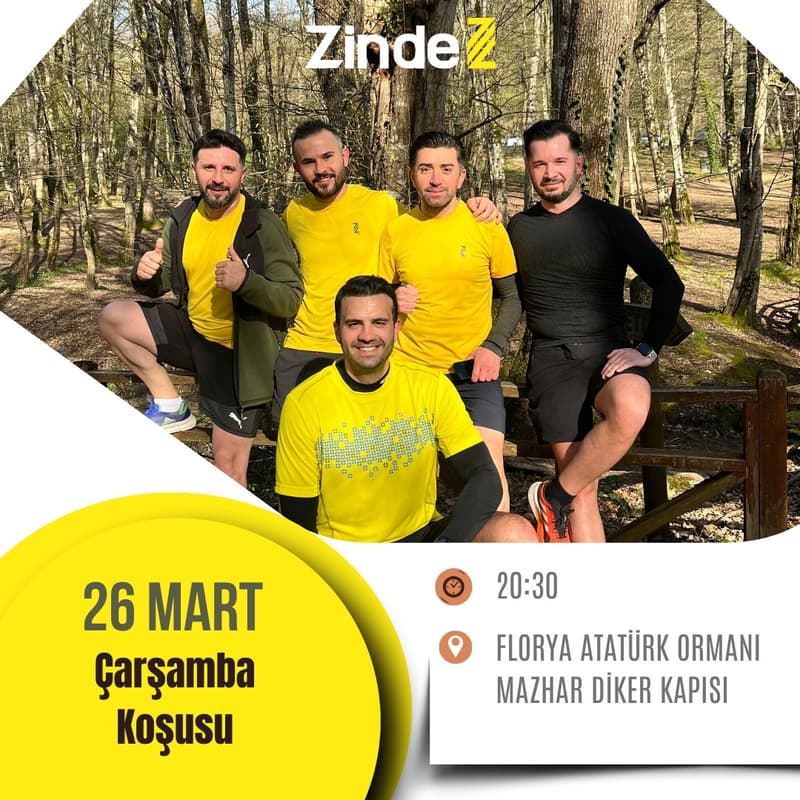 Zinde Florya Atatürk Ormanı Koşusu 🏃🏻➡️🏃♀️➡️ için kapak görseli
