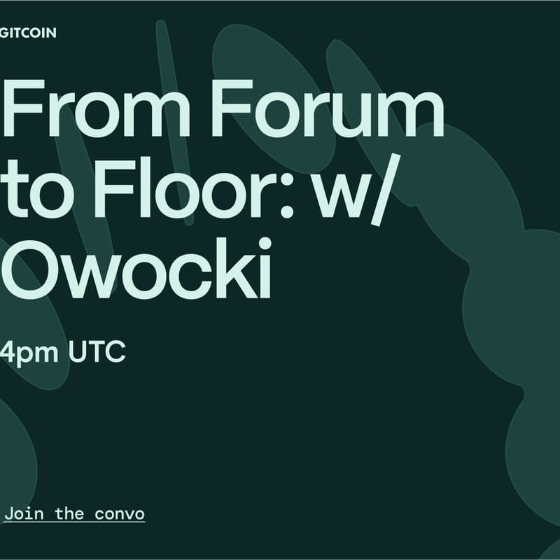 Cover Image for From Forum to Floor: w/ Owocki