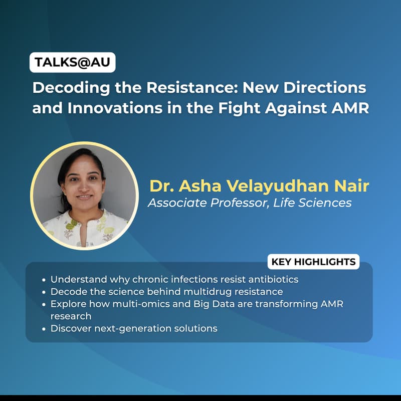 Cover Image for Decoding Resistance: Innovations Against AMR | Talks @ AU
