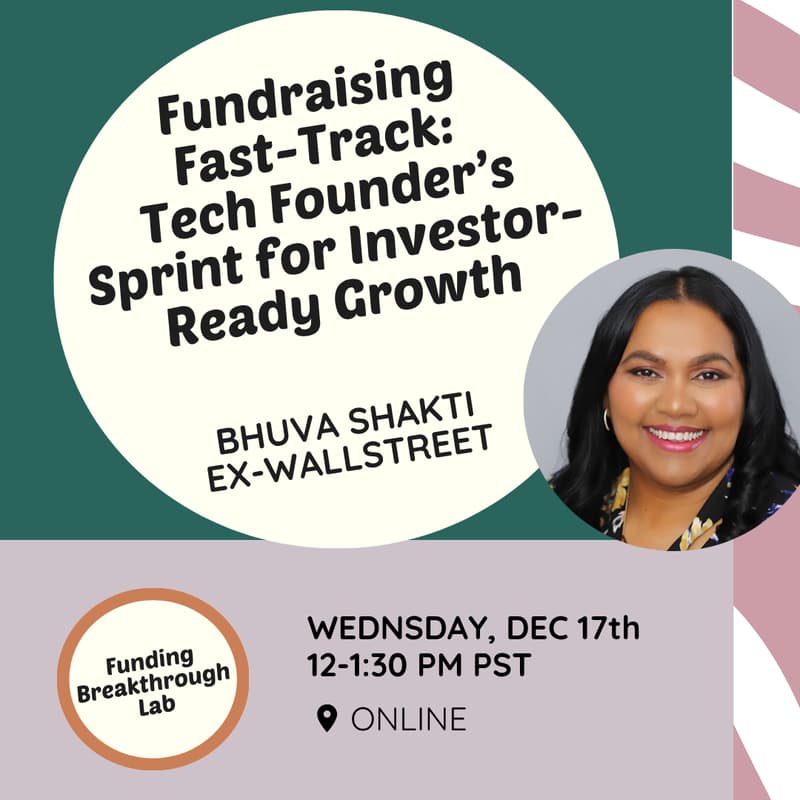 Cover Image for Fundraising Fast-Track: Tech Founder’s Sprint for Investor-Ready Growth