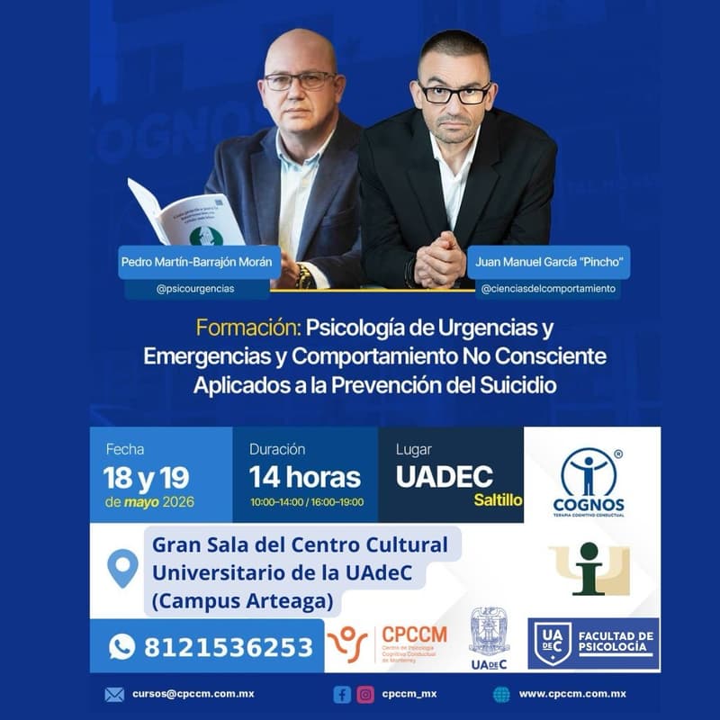 Cover Image for Psicología de Urgencias y Emergencias y Comportamiento No Consciente Aplicados a la Prevención del Suicidio