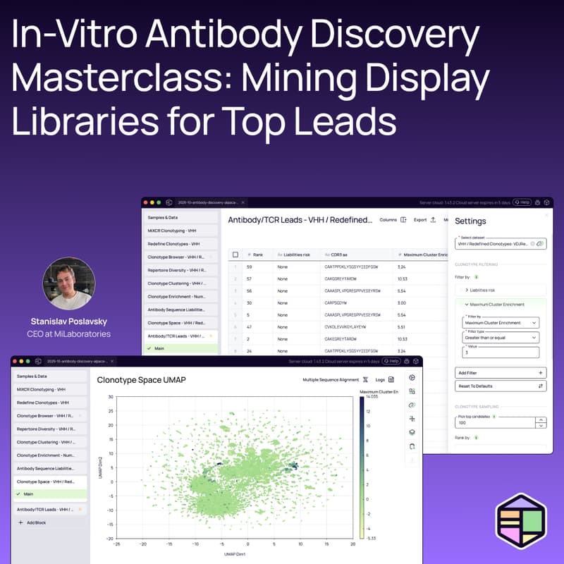 Cover Image for In-Vitro Antibody Discovery Masterclass: Mining Display Libraries for Top Leads