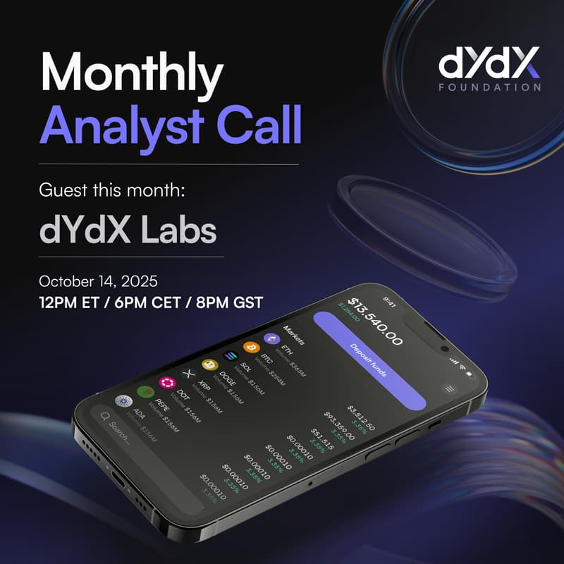 Cover Image for dYdX Analyst Call – October 2025