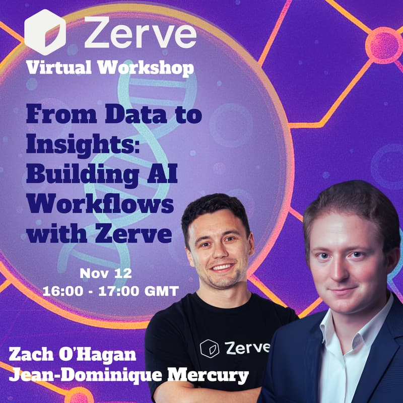 Cover Image for Virtual Workshop: Building AI Workflows with Zerve Agent