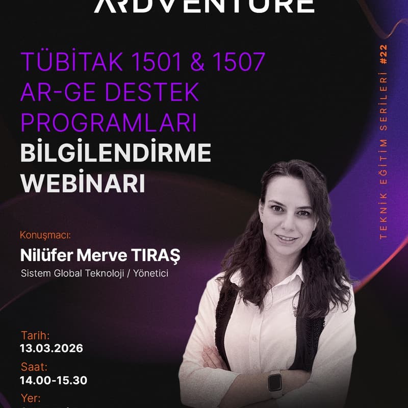 Cover Image for TÜBİTAK 1501 & 1507 Ar-Ge Destek Programları Bilgilendirme Webinarı