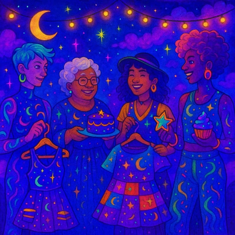 Cover Image for cosmic clothing + sweets swap💫👗🍪🌈🍓🦄💁🏽‍♀️