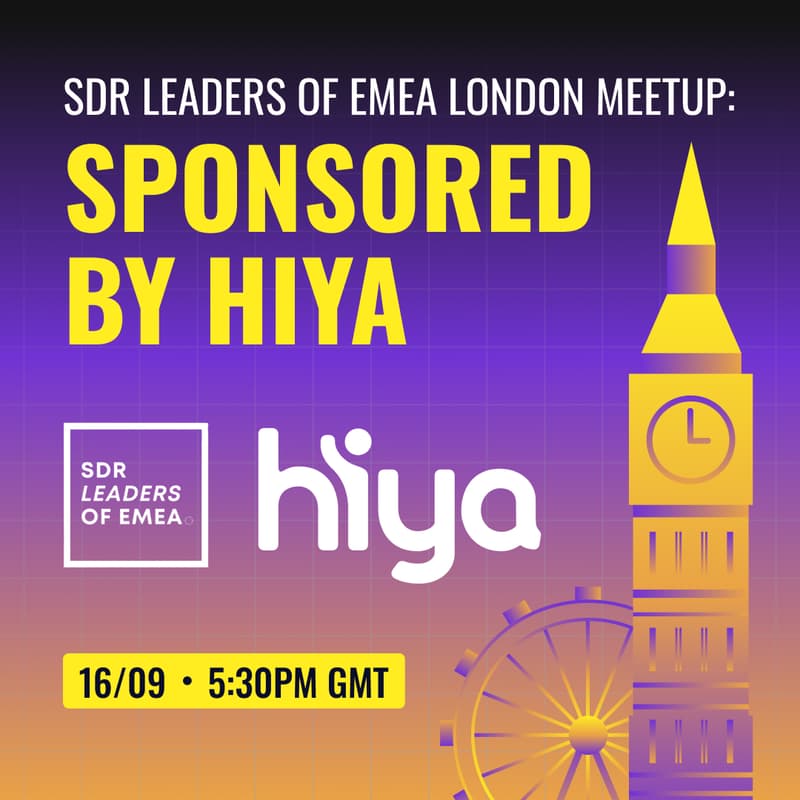Cover Image for SDR Leaders of EMEA: London meetup