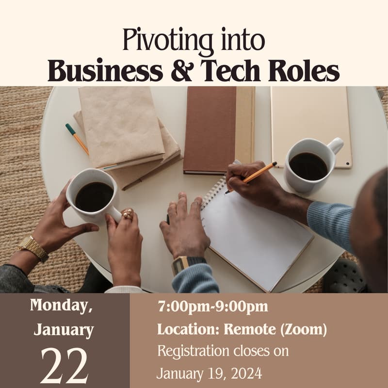 Cover Image for Pivoting into Business & Tech Workshop