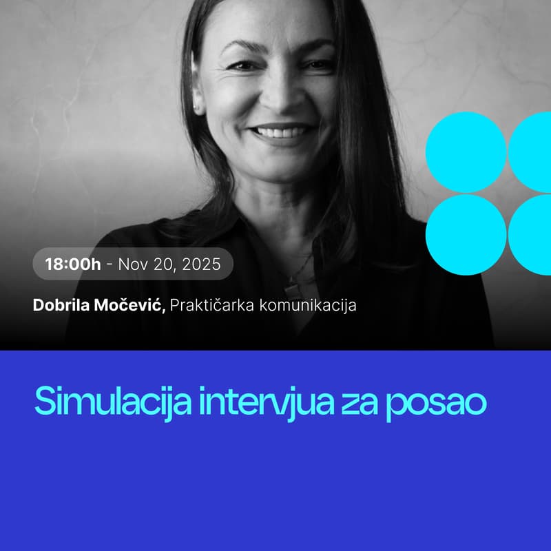 Cover Image for Simulacija intervjua za posao - Dobrila Močević