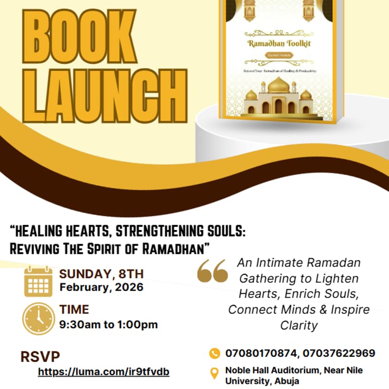 Cover Image for Ramadhan Toolkit Book launch - "Healing hearts & Strengthening Souls: Reviving The Spirit Of Ramadhan"