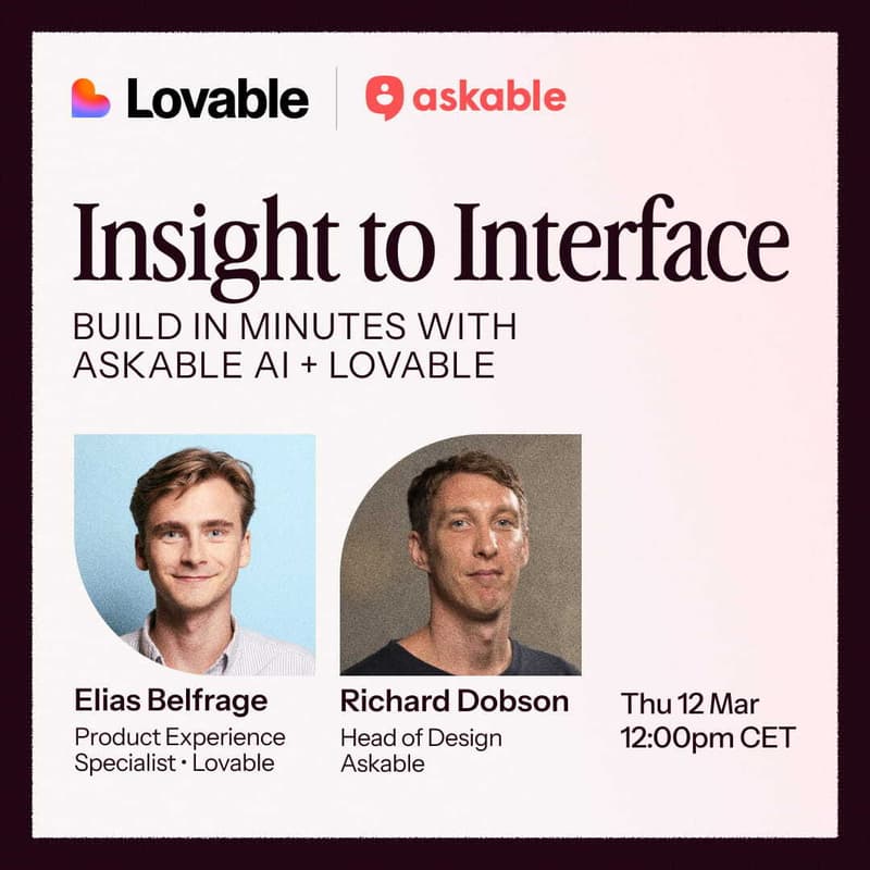 Cover Image for Insight to Interface: Build in minutes with Askable AI + Lovable