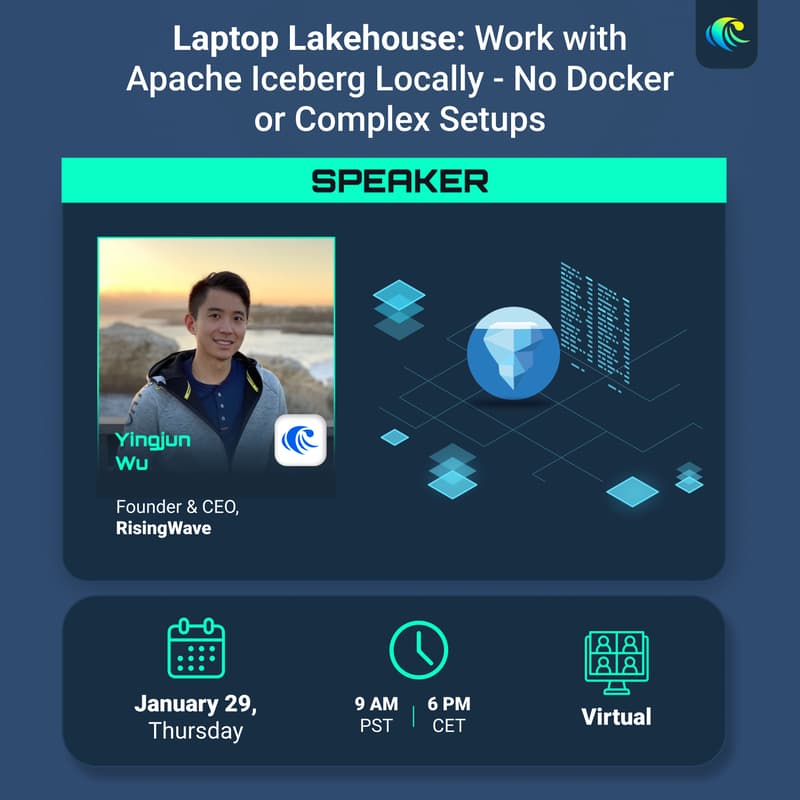 Cover Image for Laptop Lakehouse: Work with Apache Iceberg Locally - No Docker or Complex Setups