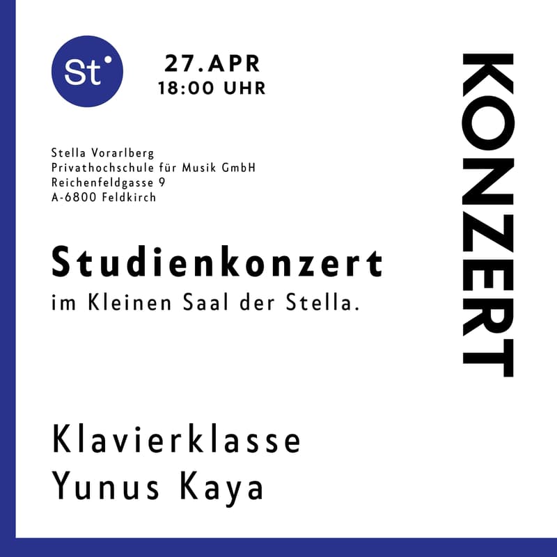 Cover Image for Klassenkonzert. Klavierklasse Yunus Kaya