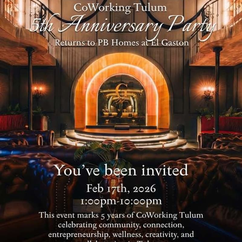 Cover Image for CoWorking Tulum turns 5