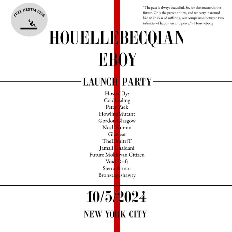 Cover Image for Houellebecqian Eboy Launch Party