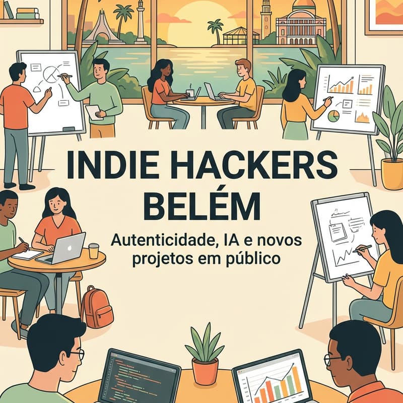 Cover Image for Indie Hackers Belém: autenticidade, IA e sites em 30 minutos