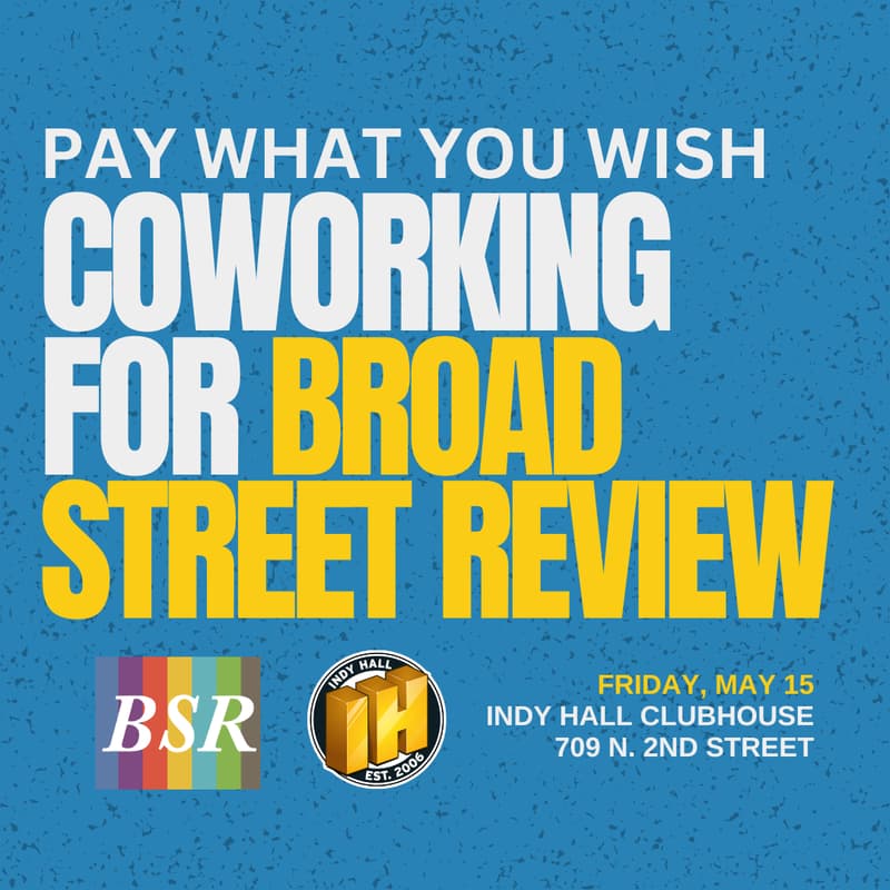 Cover Image for PWYW Coworking for Writers w/ Broad Street Review