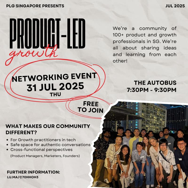 Cover Image for SG PLG Meetup #9: Happy Hour with Growth & Product Folks