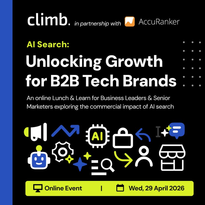 Cover Image for AI Search: Unlocking Growth for B2B Tech Brands - Online Lunch & Learn (30 mins)