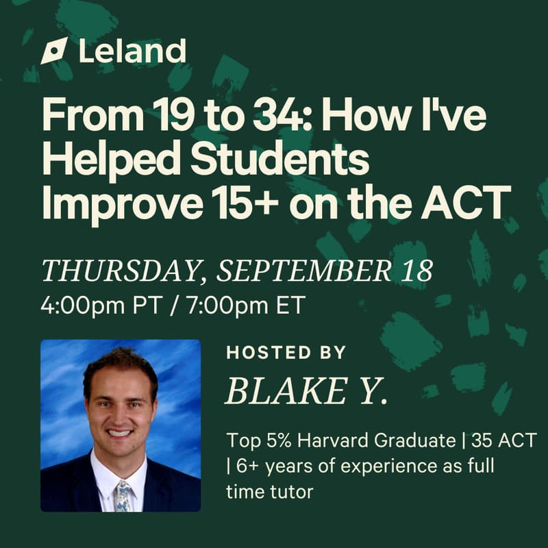 Cover Image for From 19 to 34: How I've Helped Students Improve 15+ on the ACT