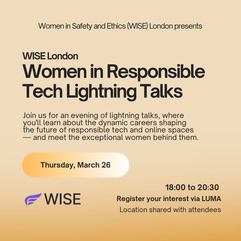 Cover Image for Women in Responsible Tech Lightning Talks