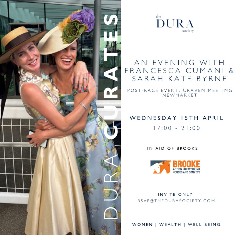 Cover Image for DURA CURATES | An Evening with Francesca Cumani and Sarah Kate Byrne - in aid of Brooke