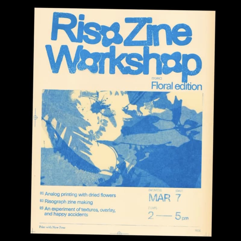 Cover Image for RISO Zine Workshop: 寄语于花 Wishes in Bloom 2nd Edition 第二辑