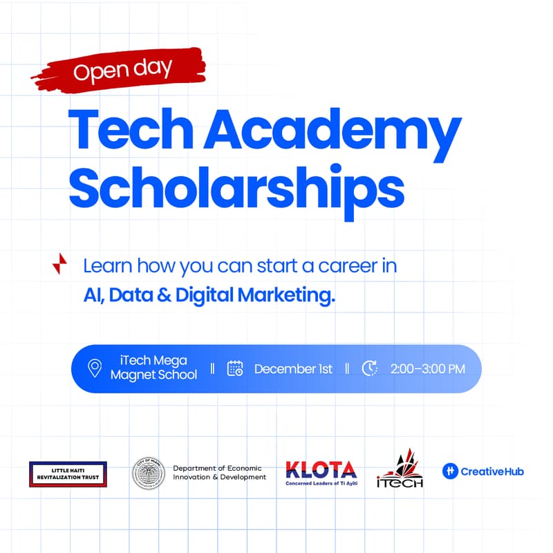 📢 Open Day: Tech Academy Scholarships · Luma