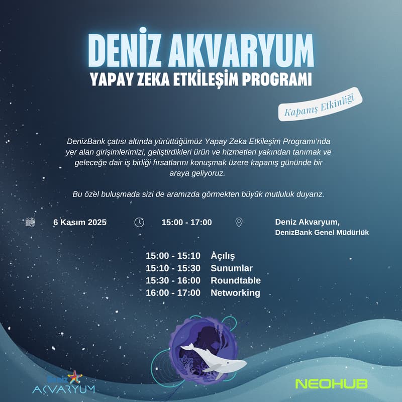 Cover Image for Deniz Akvaryum Yapay Zeka Etkileşim Programı Kapanış Etkinliği