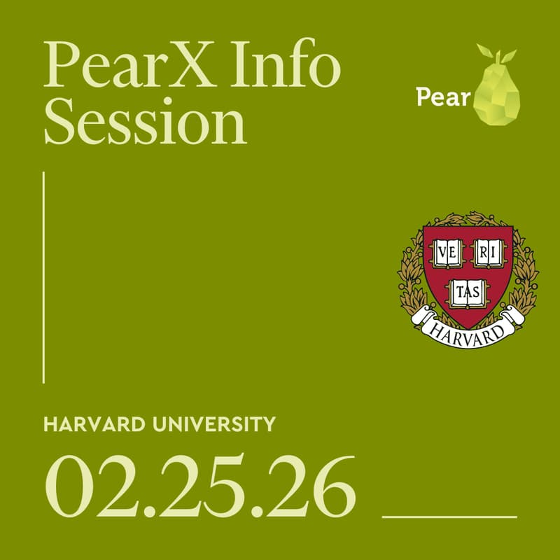 Cover Image for PearX Info Session + Founder Fireside (Harvard)