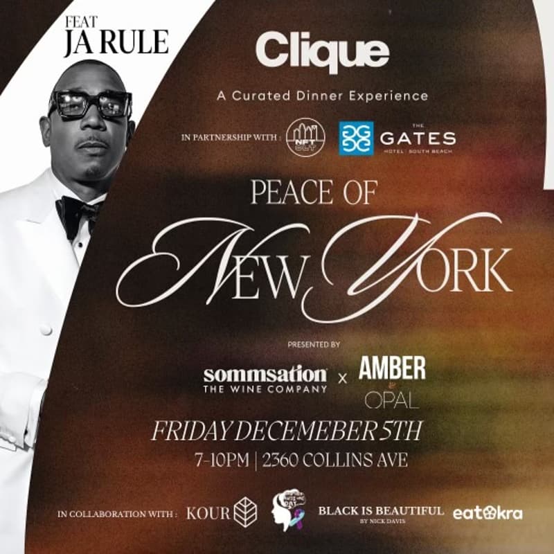 Cover Image for RSVP: Peace Of New York Presented by Amber & Opal Featuring Ja Rule