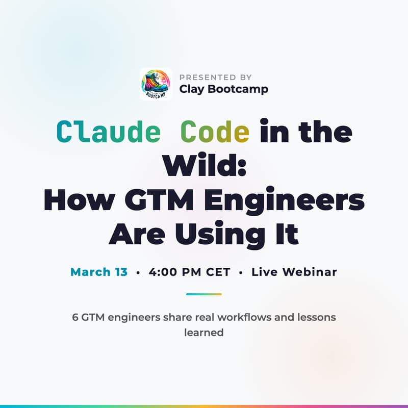 Cover Image for Claude Code in the Wild: How GTM Engineers Are Using It