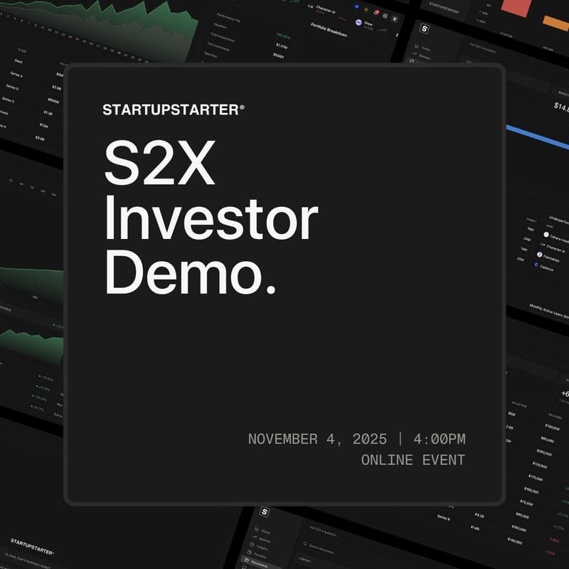 Cover Image for StartupStarter | S2X Investor Demo