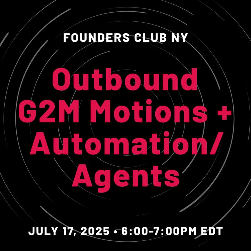 Cover Image for FCNY: Outbound G2M Motions + Automation/Agents (Virtual)