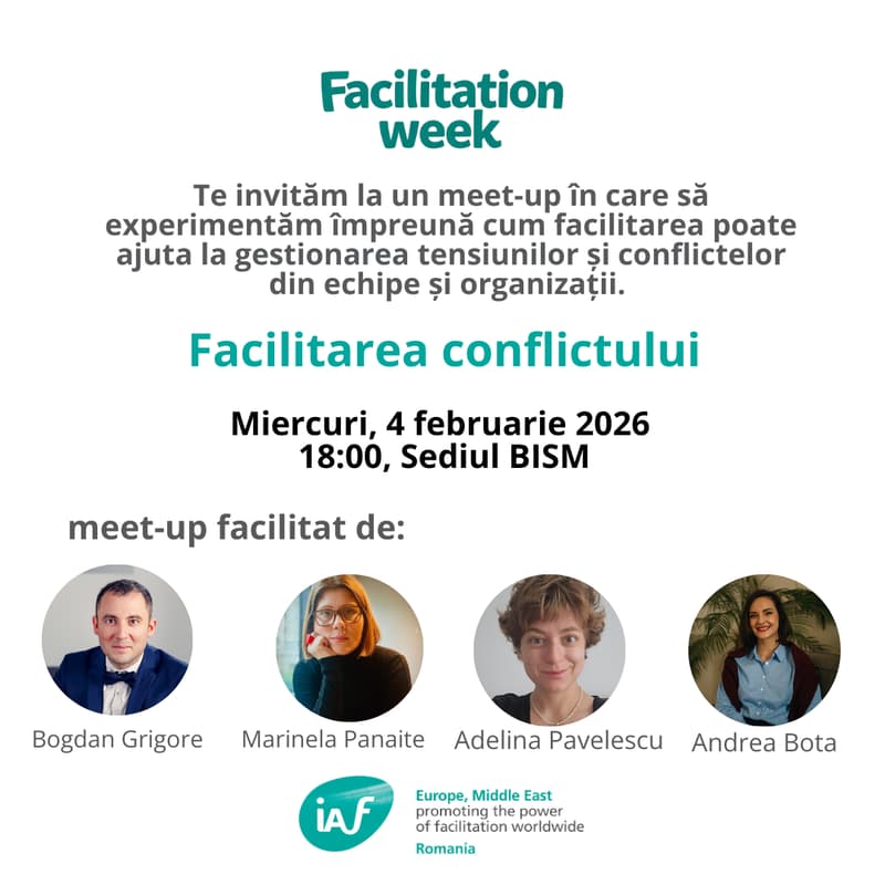 Cover Image for Meetup IAF Romania: Facilitarea conflictului (Facilitation Week)