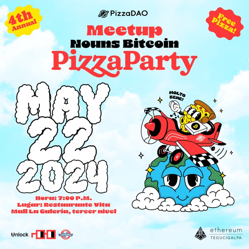 Cover Image for Nouns Bitcoin Pizza Party🍕✨