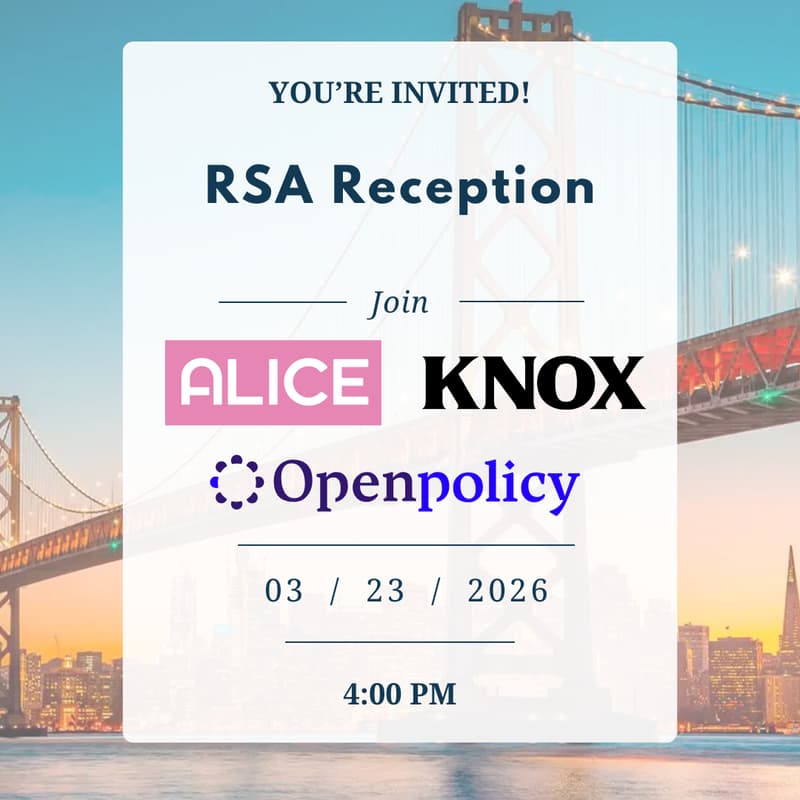 Cover Image for RSA Reception with Knox & OpenPolicy